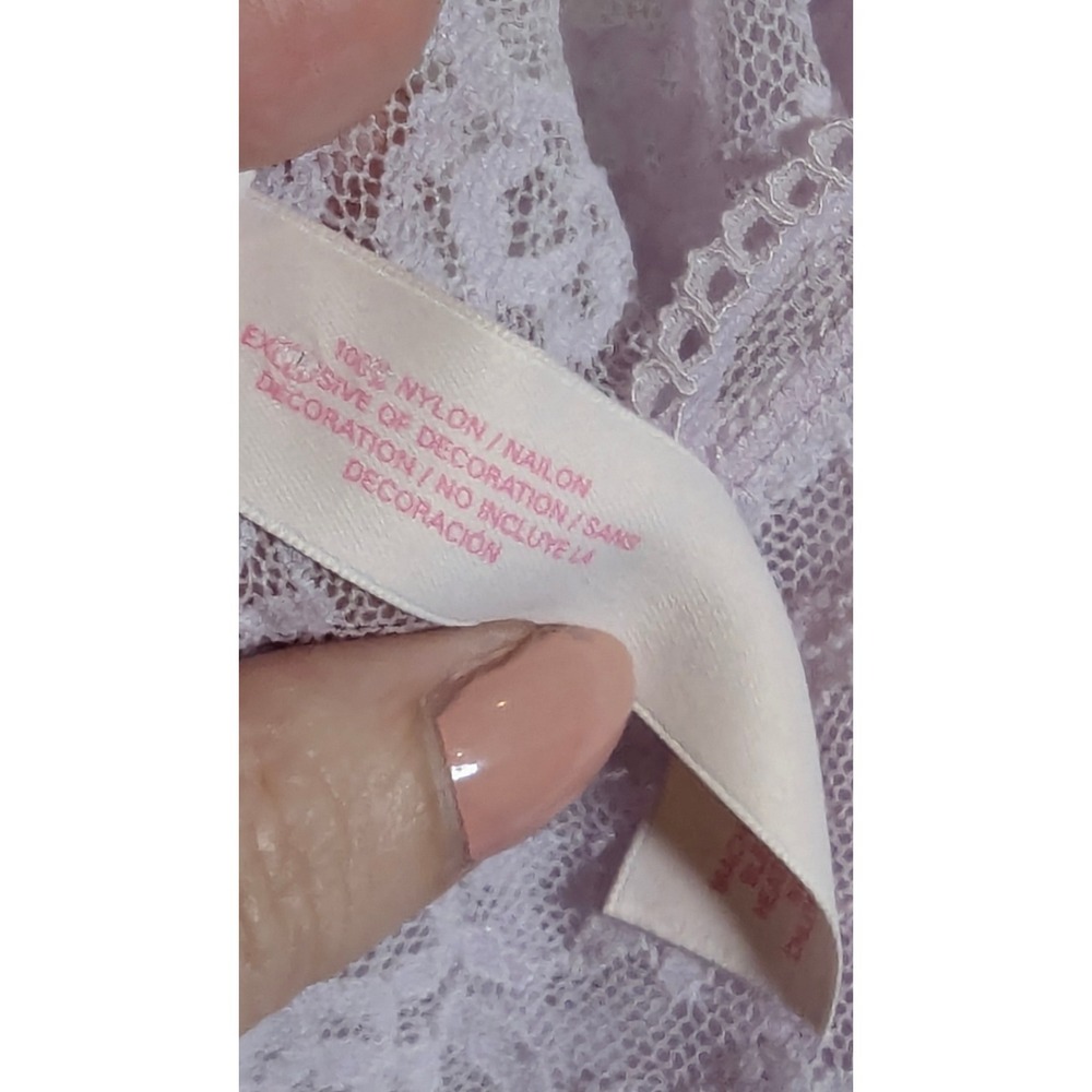 Victoria's‎ Secret Lace Cami Top Lavender Purple Bow Accents S/P Small - Picture 9 of 10